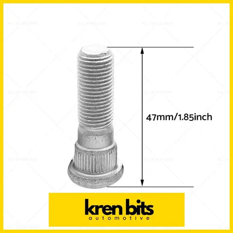 Silver threaded lug bolt with flanged head and ribbed collar for 6pcs rear wheel stud nissan patrol MQ GQ GU Y60 Y61