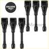 Set of six black ignition coils with glossy finish and rectangular connectors for nissan pathfinder 2013-2020