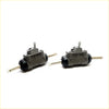 Pair of dark gray metal 7/8 rear wheel brake cylinders with black seals and silver bolts for toyota hilux models