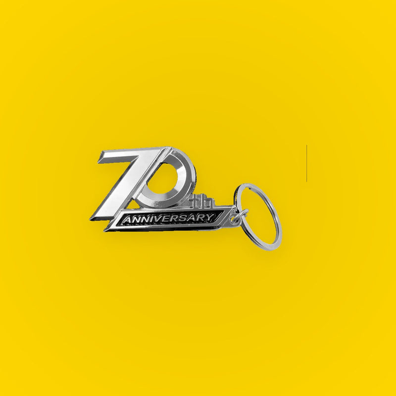 70th Anniversary Metal Key Ring for a 73/74 series (1984 -1999)