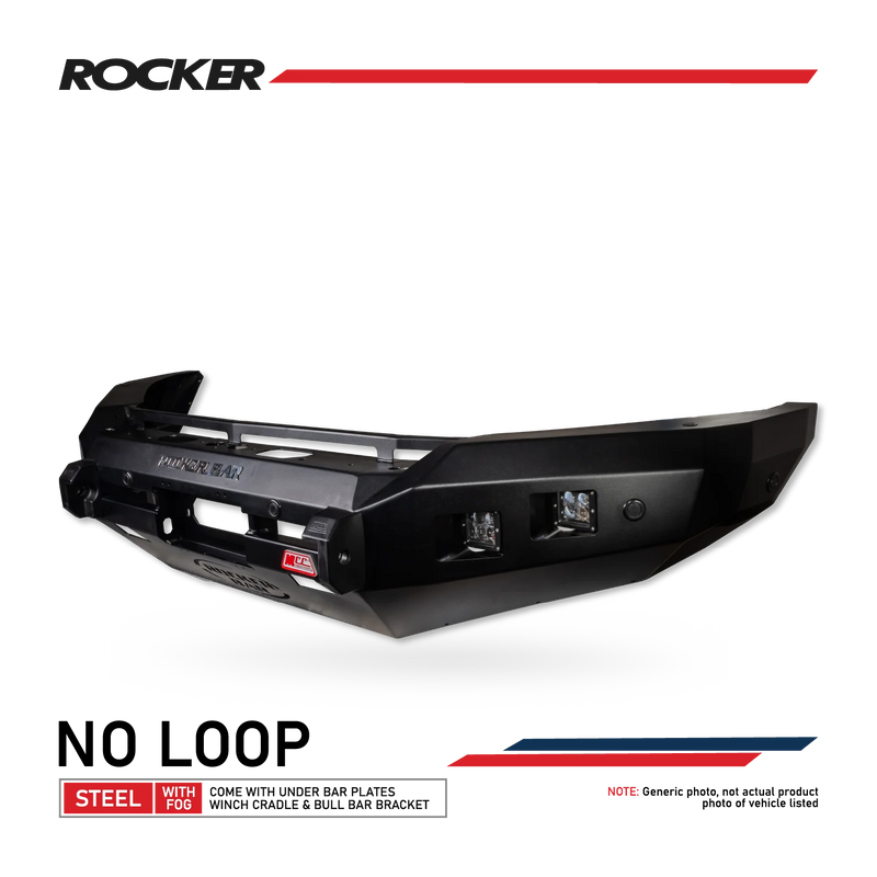 MCC Rocker 078-01SQ No Loop Bull Bar - Ford Everest 2019-2022