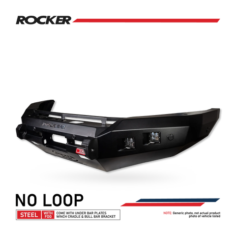 MCC Rocker 078-01SQ No Loop Bull Bar - Holden Colorado 2008-2012