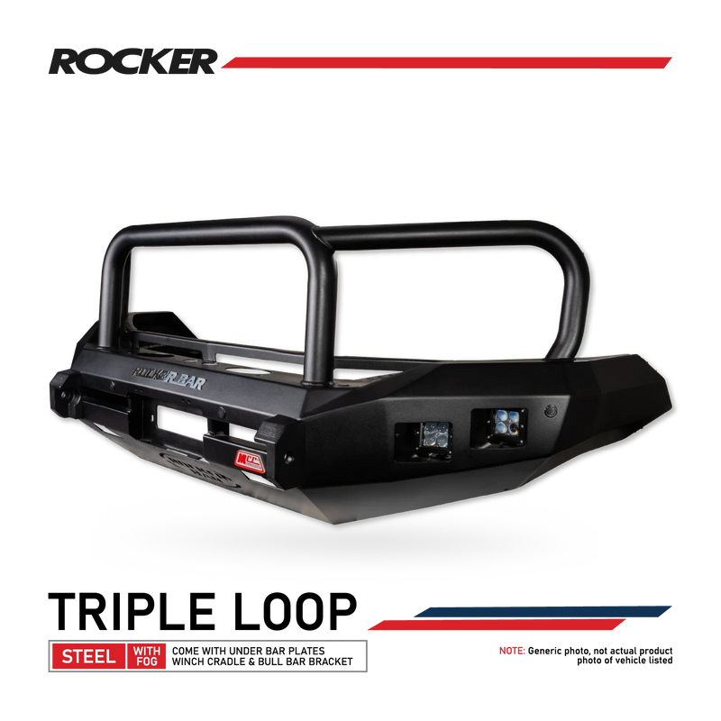 MCC Rocker 078-02SQ Triple Loop Bull Bar - Toyota LandCruiser 200 2007+