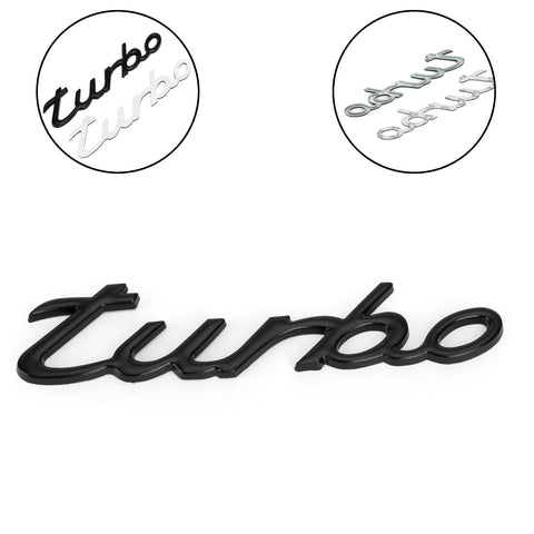Generic Cars Turbo Logo Emblem Badge 3D Black Metal Decal