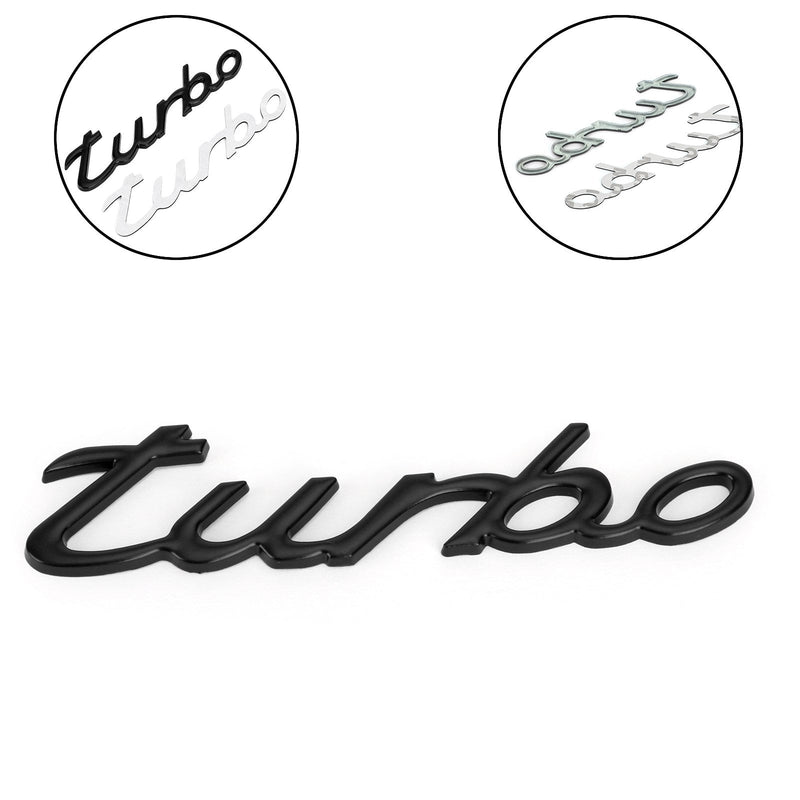 Generic Cars Turbo Logo Emblem Badge 3D Black Metal Decal