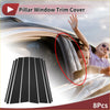 Black pillar window trim covers for toyota prado 2010-2023 car doors made of durable material