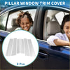 Set of 8 chrome silver metallic door pillar window trim covers for toyota highlander 2022-2024 models
