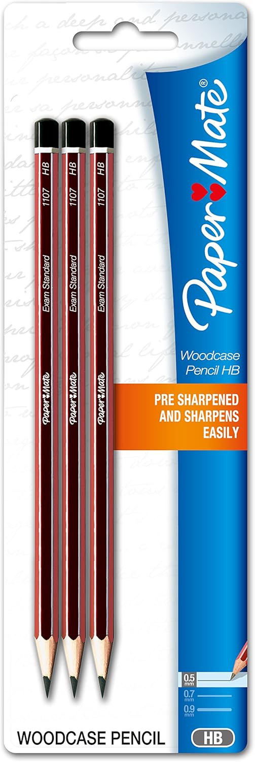 Newell Papermate HB Woodcase Pencils 3Pk S20032164