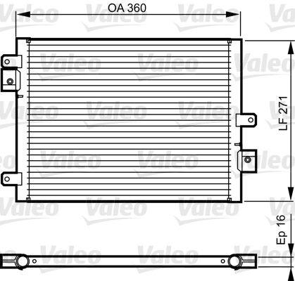 Valeo Air Conditioning Condenser Parallel Flow Inlet Pad