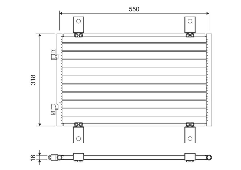 Valeo Air Conditioning Condenser Parallel Flow Inlet Pad