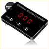 Black 9-mode electronic throttle controller for Nissan Stagea M35 with red digital display and silver buttons
