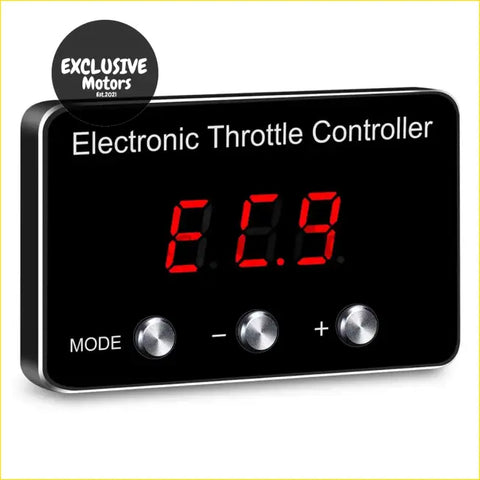 Black electronic throttle controller with red digital display and three silver knobs for toyota 4runner 2003 to 2009