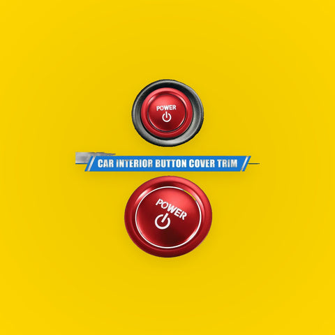 2 x Car Engine Start Ignition Power Button Covers for