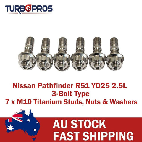 Nissan Pathfinder R51 YD25 2.5L 3-Bolt Type Titanium Turbo Charger Stud Kit