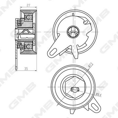 GMB Tensioner Pulley Timing Belt GTB0430