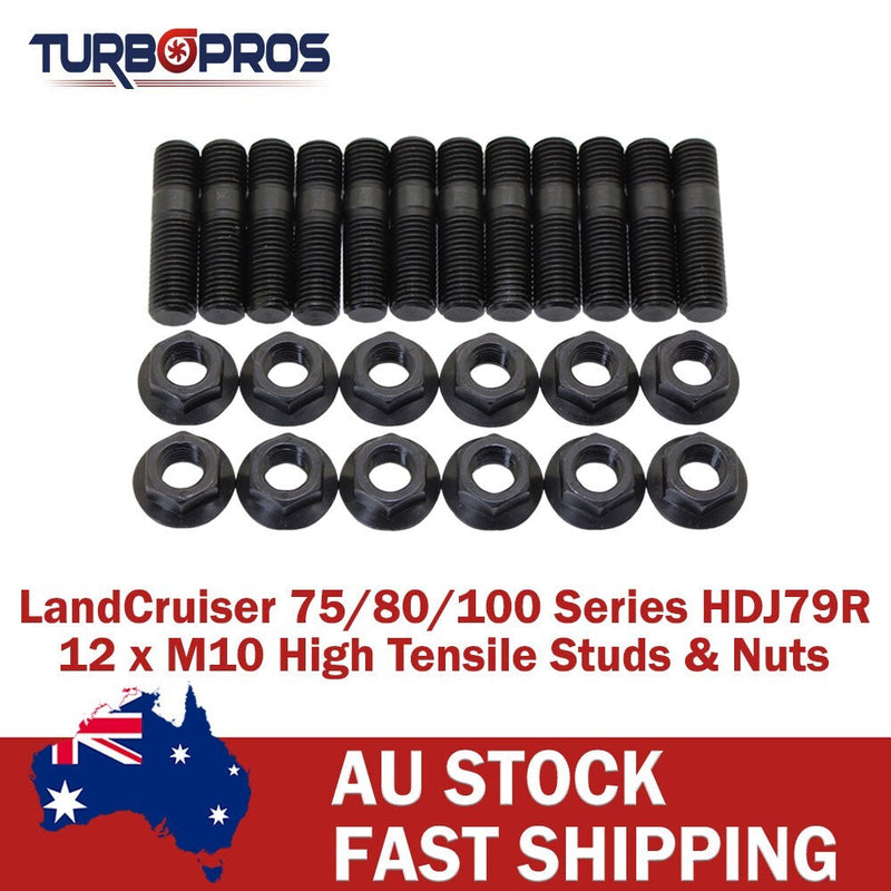 Landcruiser 75 80 100 Series HDJ79R High Tensile Exhaust Manifold Stud Kit