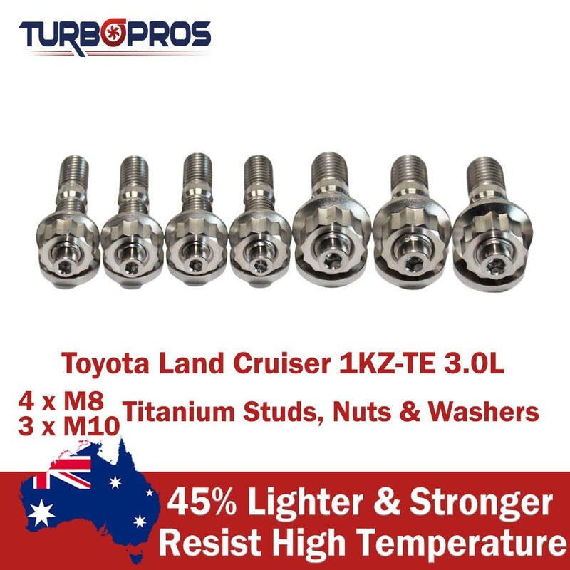 Toyota Landcruiser 1KZ-TE 3.0L Titanium Turbo Charger Stud Kit