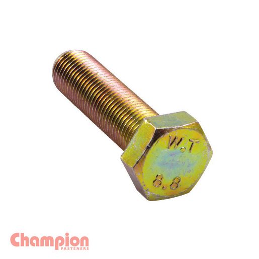 Champion Fasteners Hex Set High Tensile-M8 X 35mm-Grade