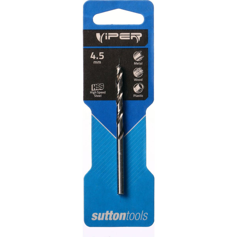 Sutton Jobber Drill Bit Viper HSS 4.5x80mm S/P HSP450