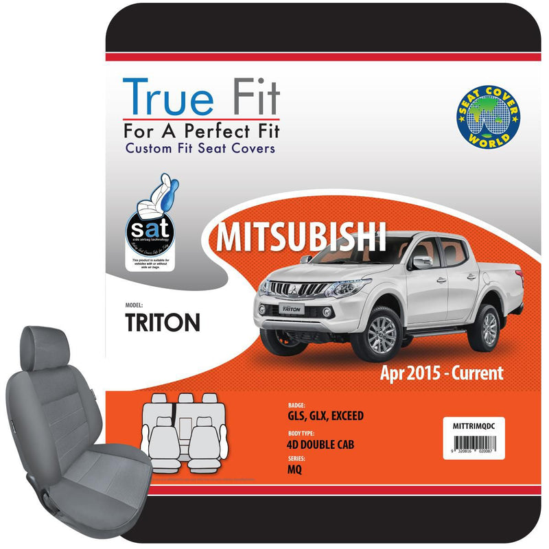 True Fit Tailored Seat Covers Fits Mitsubishi Triton GLS,