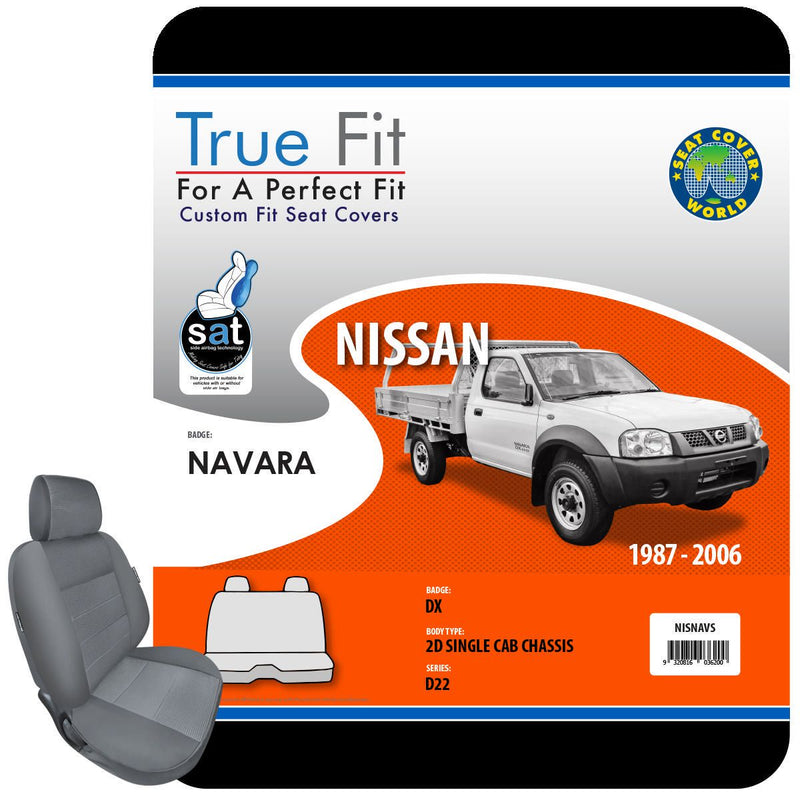 True Fit Tailored Seat Covers Fits Nissan Navara DX