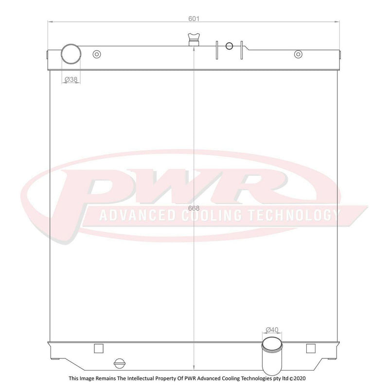 PWR Radiator 55mm fits Landcruiser VDJ70S 4.5TD V8 PWR6629