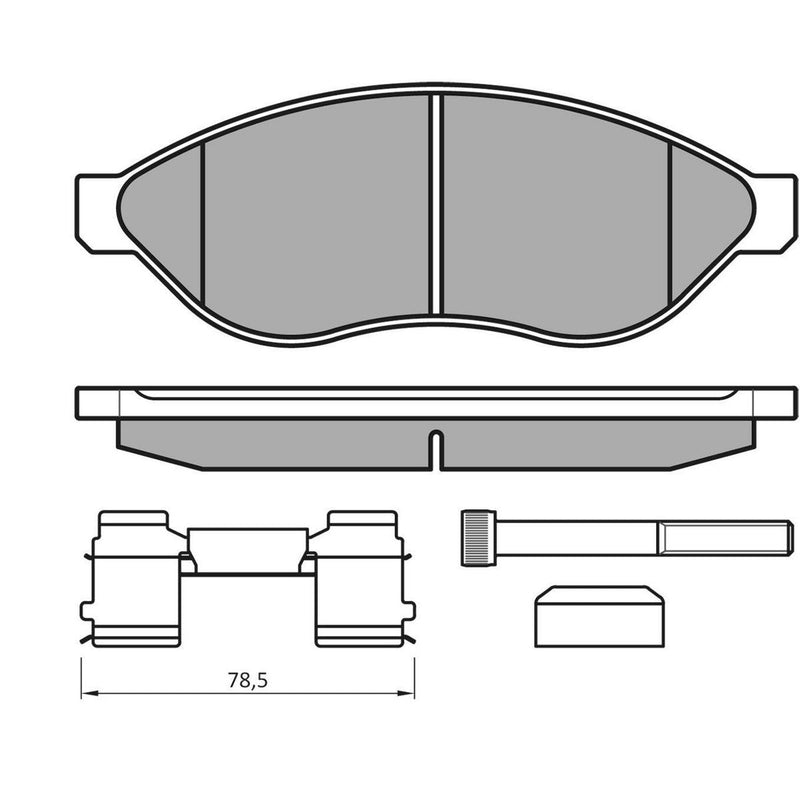 Meyle Original Brake Pad Set Front 025 244 6819/W2