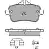 Meyle Original Brake Pad Set Rear 025 252 1618