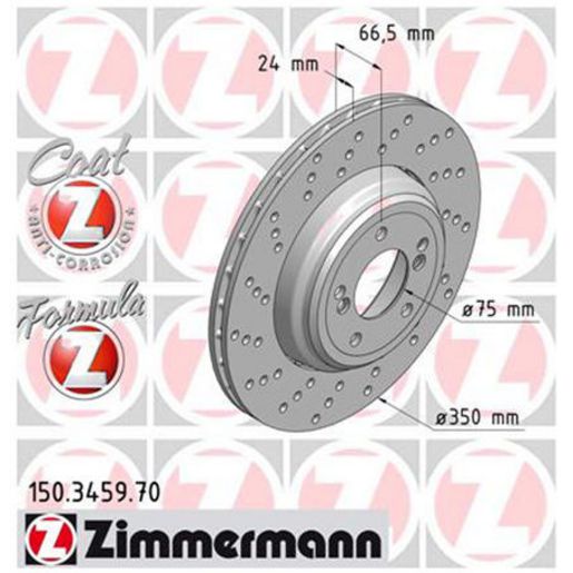 Zimmermann Formula Z Brake Rotor 350mm Rear LH 150.3459.70