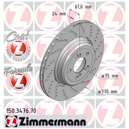 Zimmermann Formula Z Brake Rotor 370mm Rear RH 150.3476.70