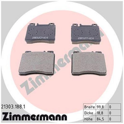 Zimmermann Brake Pad Front Set 21303.188.1