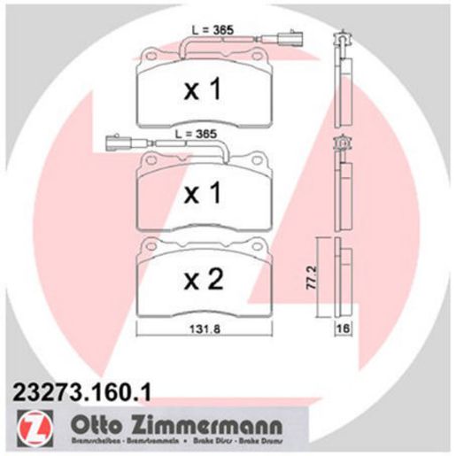 Zimmermann Brake Pad Front Set 23273.160.1