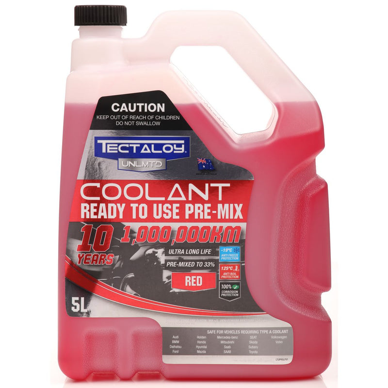 Tectaloy Unlmtd Premix Coolant Red 5L