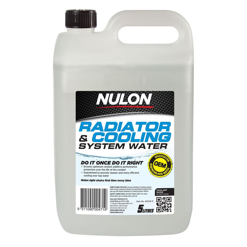 Nulon Radiator & Cooling System Water 5L Rcsw-5
