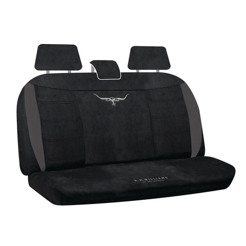 R.M. Williams Seat Cover Set Velour Rear Black