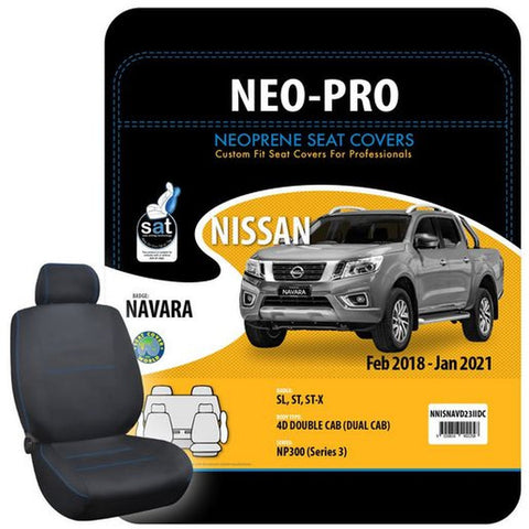 True Fit Tailored Neoprene Seat Covers Fits Nissan Navara