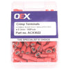 OEX Crimp Terminal Female Blade Red 6.3mm Vinyl (100