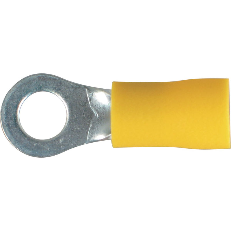 OEX Crimp Terminal Ring Yellow 5mm Vinyl (100 Pack)