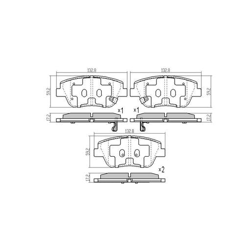 RDA GP Max Brake Pad Set Front RDB2212