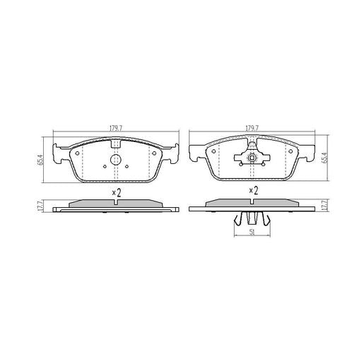RDA GP Max Brake Pad Set Front RDB2268