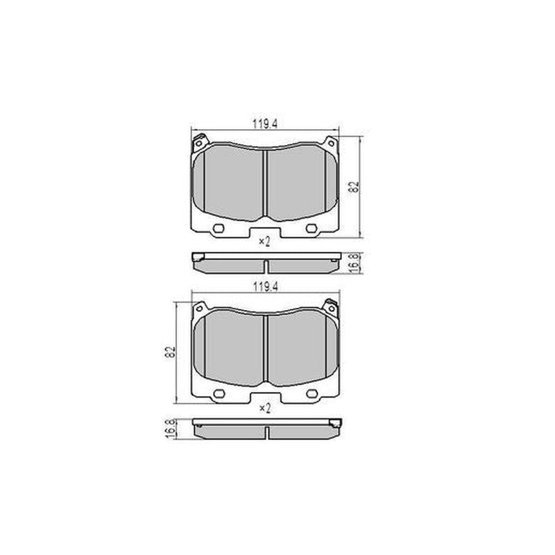 RDA Phantom Ceramic Brake Pad Set Front RDC2289