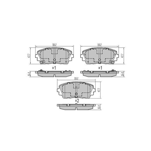 RDA GP Max Brake Pad Set Front RDB2395