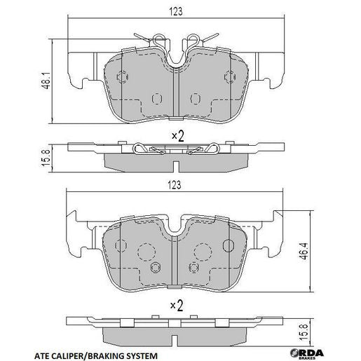 RDA GP Max Brake Pad Set Rear RDB2401