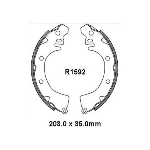 RDA Brake Shoe Set Rear R1592