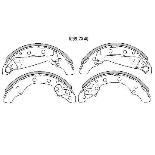 RDA Brake Shoe Set Rear R1880