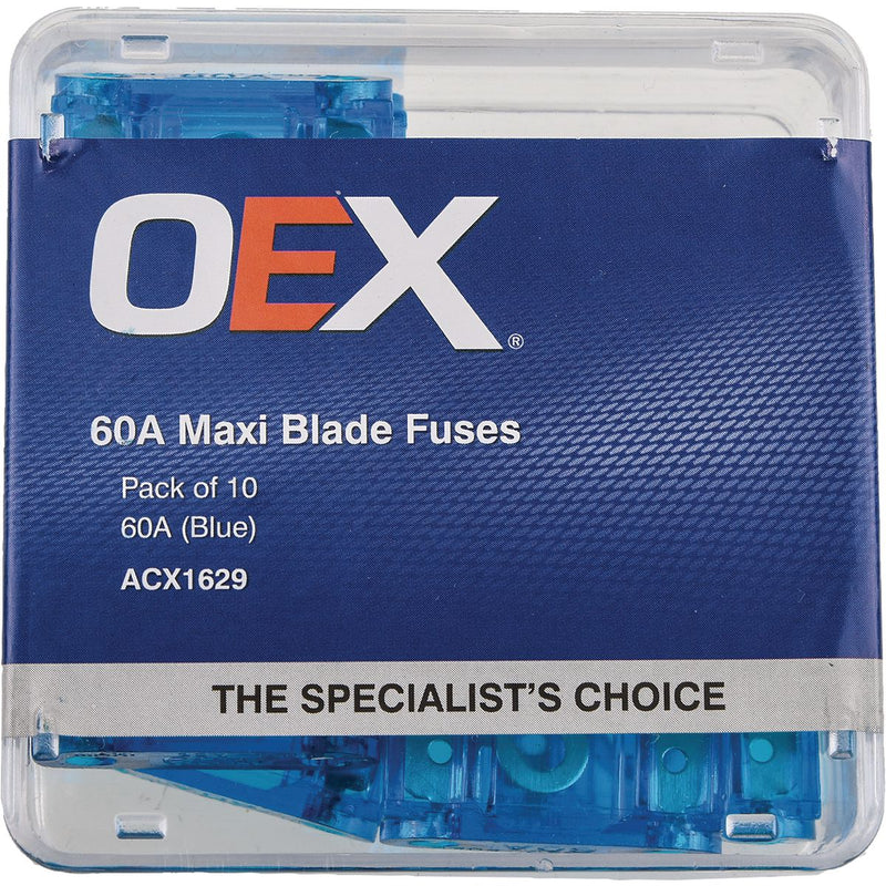 OEX Fuse Maxi Blade 60A Blue (Pack of 10) ACX1629