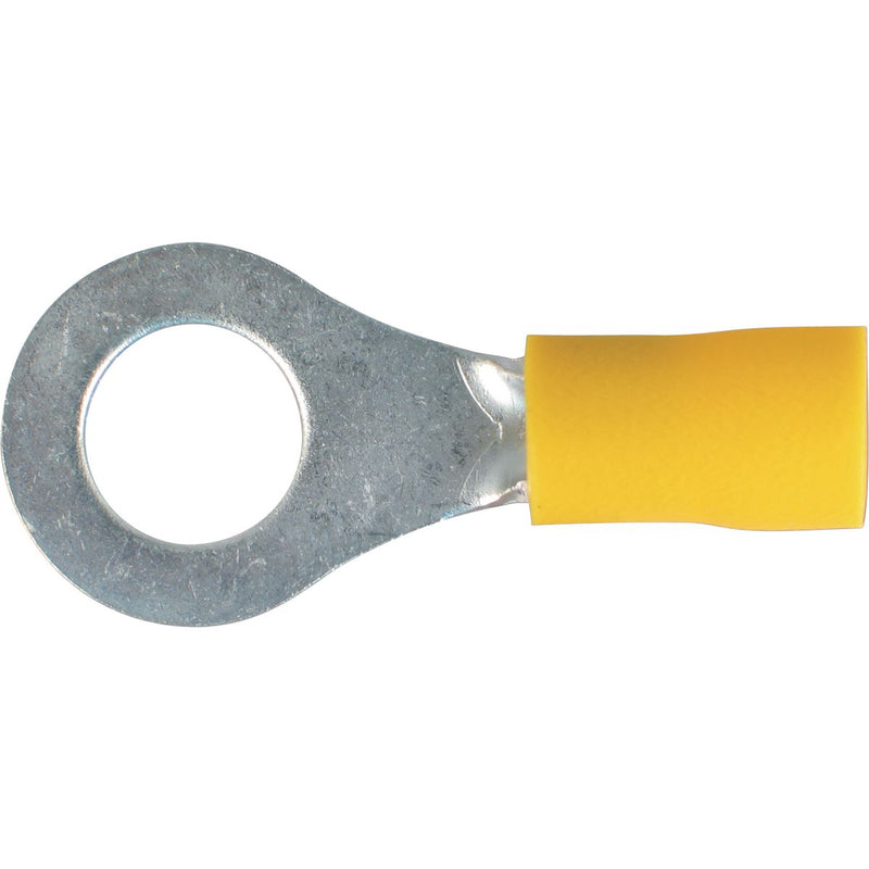 OEX Crimp Terminal Ring Yellow Id 8.4mm Vinyl 10 Pce