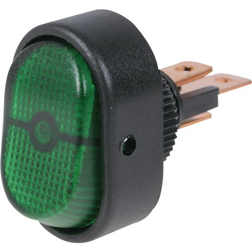 OEX Rocker Switch On/Off Spst 12V Green Illuminated