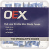 OEX Fuse Low Profile Mini Blade 15A Blue (Pack of 50)