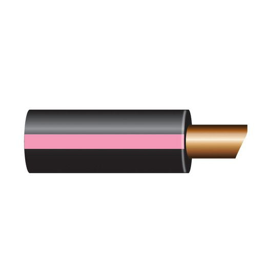 OEX 3mm Single Core Automotive Cable, Black With Pink